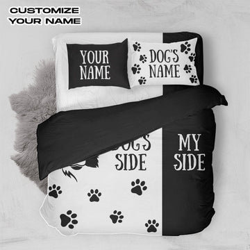 Gearhumans 3D My Dog Side Custom Name Bedding Set