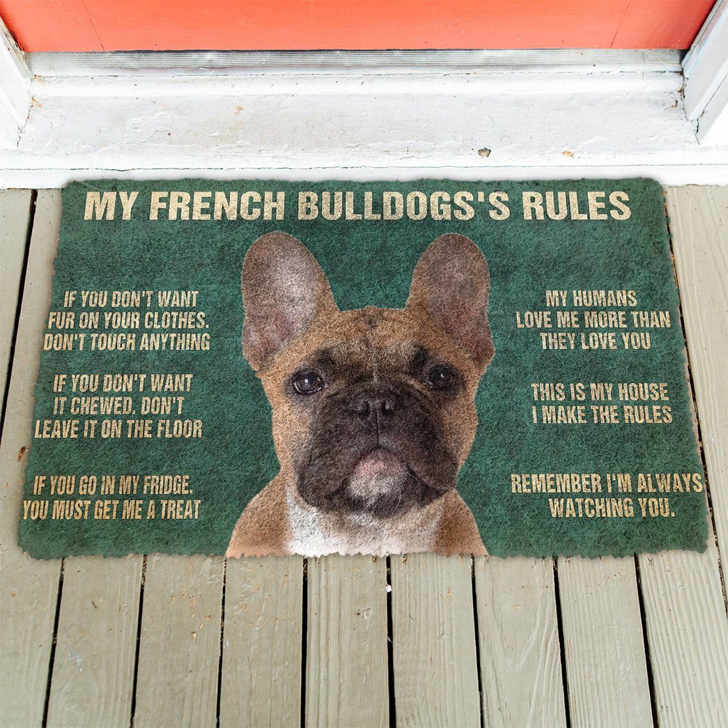 Gearhuman 3D My French Bulldog's Rules Doormat GK280128 Doormat