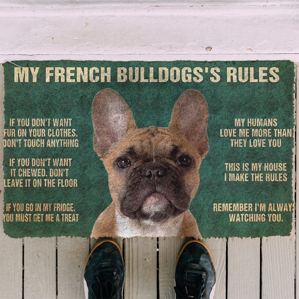 Gearhuman 3D My French Bulldog's Rules Doormat GK280128 Doormat