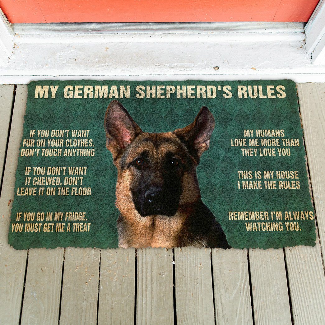 Gearhuman 3D My German Shepherd's Rules Doormat GK280130 Doormat