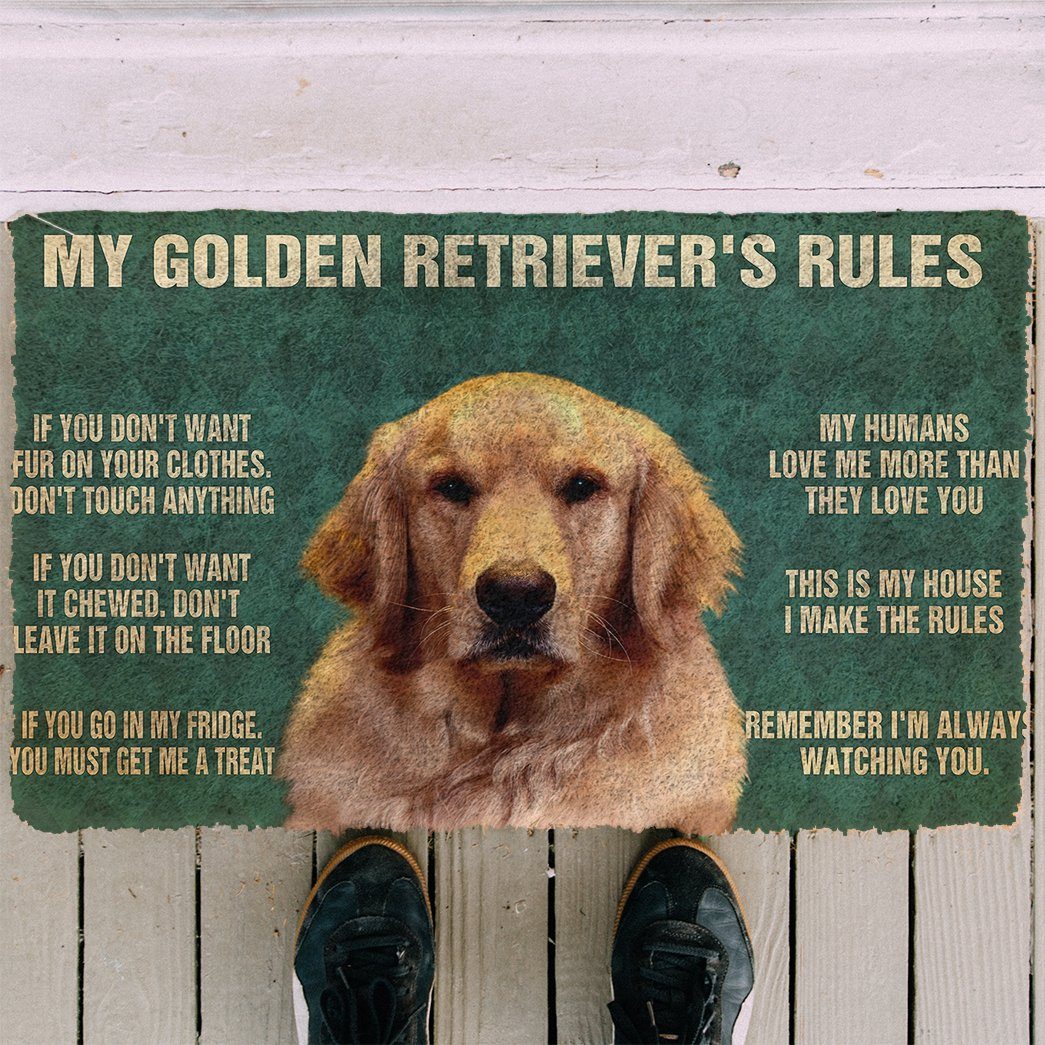 Golden retriever 2024 christmas doormat