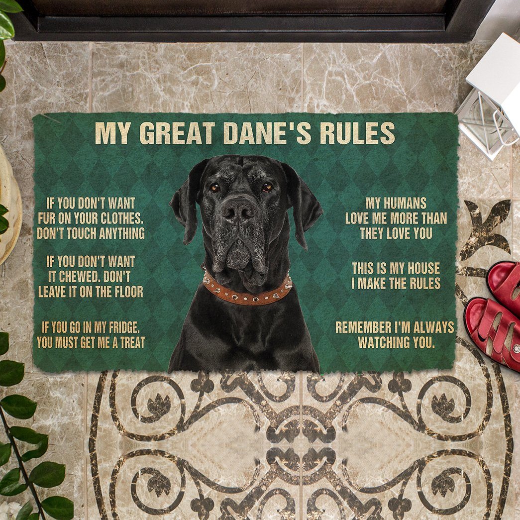 Gearhuman 3D My Great Dane's Rules Doormat GK280138 Doormat