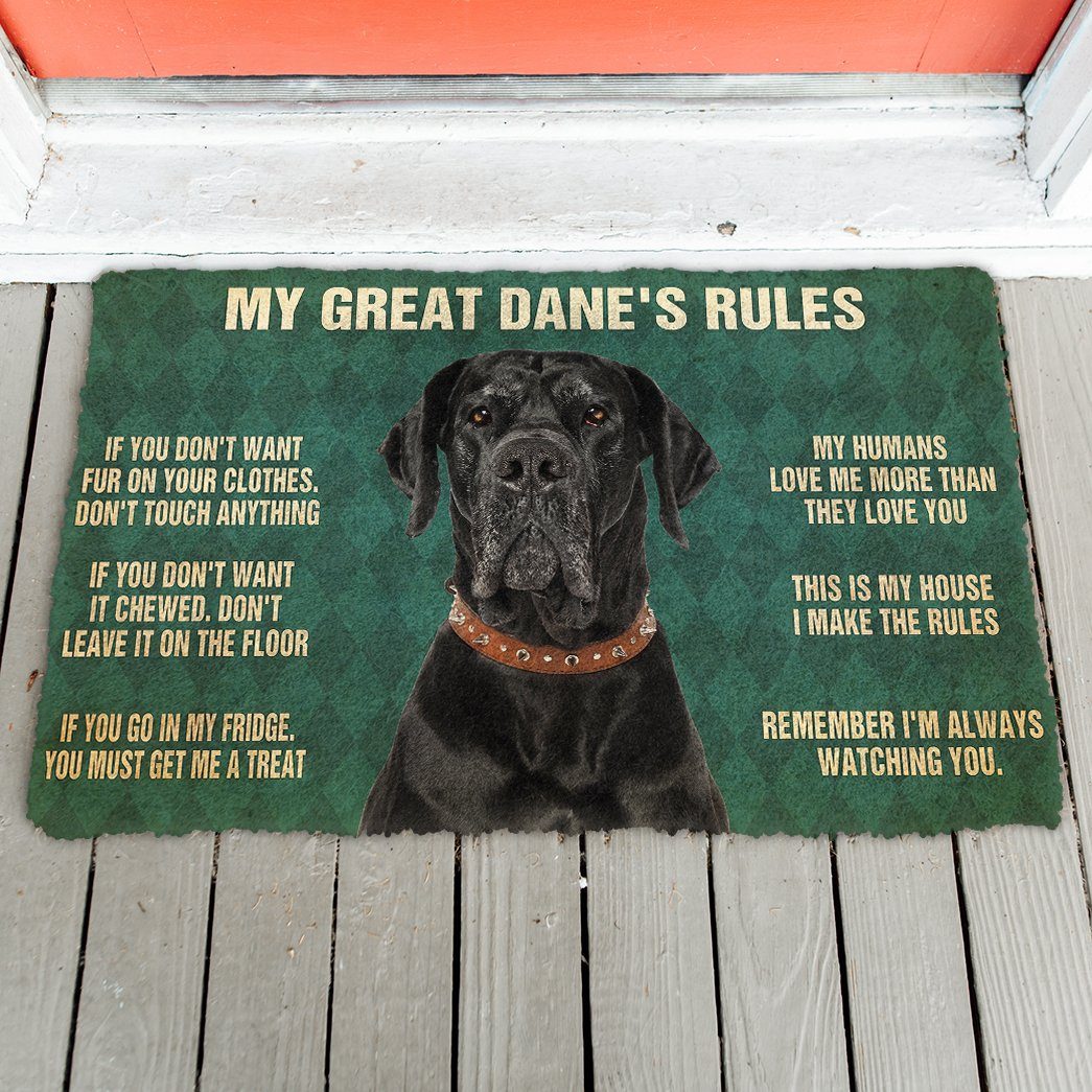 Gearhuman 3D My Great Dane's Rules Doormat GK280138 Doormat