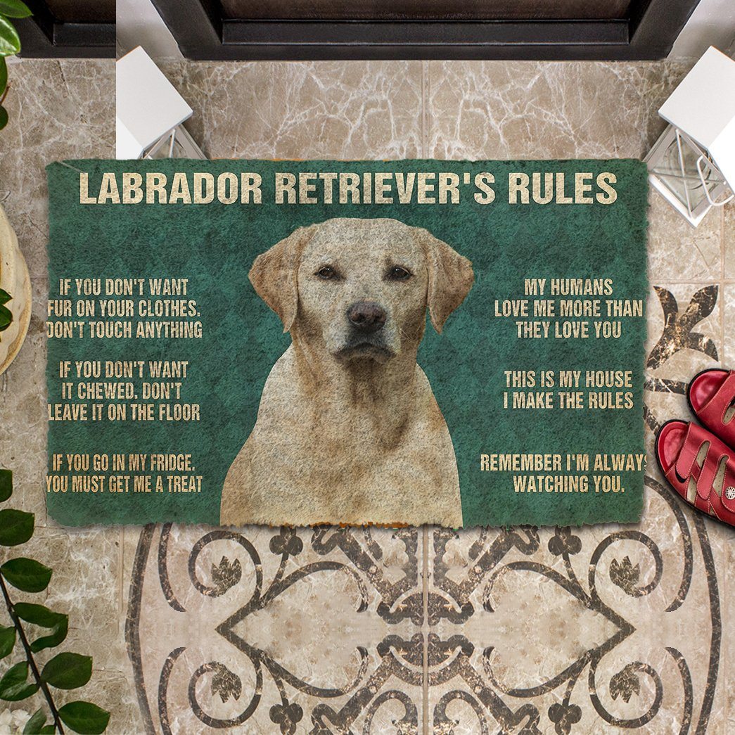 Gearhuman 3D My Labrador Retriever's Rules Doormat GK280137 Doormat