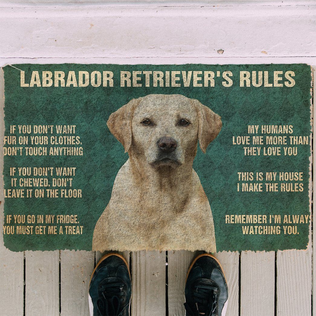 Gearhuman 3D My Labrador Retriever's Rules Doormat GK280137 Doormat