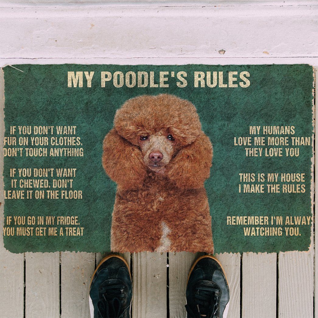 Gearhuman 3D My Poodle's Rules Doormat GK280135 Doormat