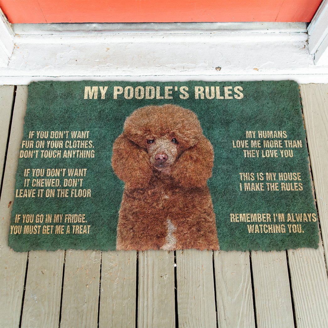 Gearhuman 3D My Poodle's Rules Doormat GK280135 Doormat