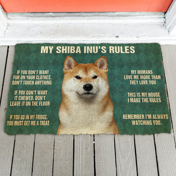 Gearhuman 3D My Shiba Inu's Rules Doormat GK280140 Doormat