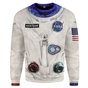 Gearhuman 3D NA Armstrong Space Suit Custom Name Tshirt Hoodie Apparel GV140910 3D Apparel Long Sleeve S 