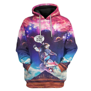 Gearhumans 3D Need More Space Custom Hoodie Apparel