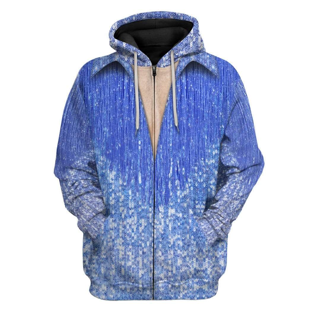 Gearhuman 3D Neil Diamond Blue Suit Custom Hoodie Apparel GV14085 3D Custom Fleece Hoodies Zip Hoodie S 