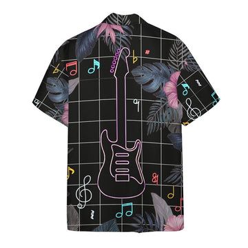 Gearhuman 3D Neon Electric Guitar Hawaii Shirt