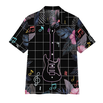 Gearhuman 3D Neon Electric Guitar Hawaii Shirt