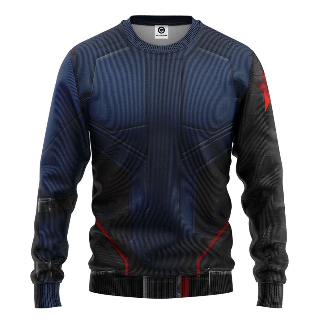 Gearhuman 3D New Winter soldier Custom Tshirt Hoodie Apparel CU111210 3D Apparel Long Sleeve S 