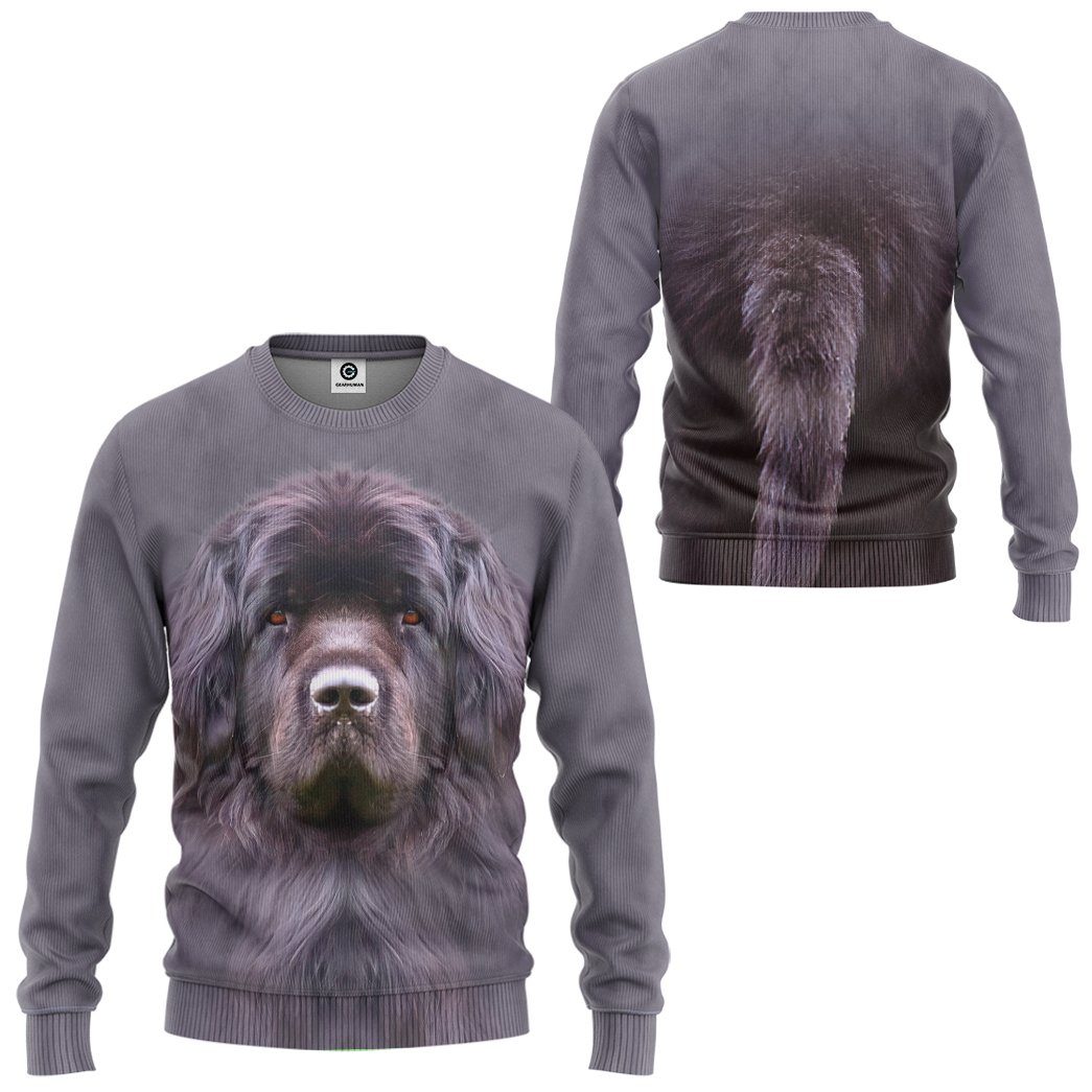 Gearhuman 3D Newfoundland Dog Tshirt Hoodie Apparel GV05033 3D Apparel