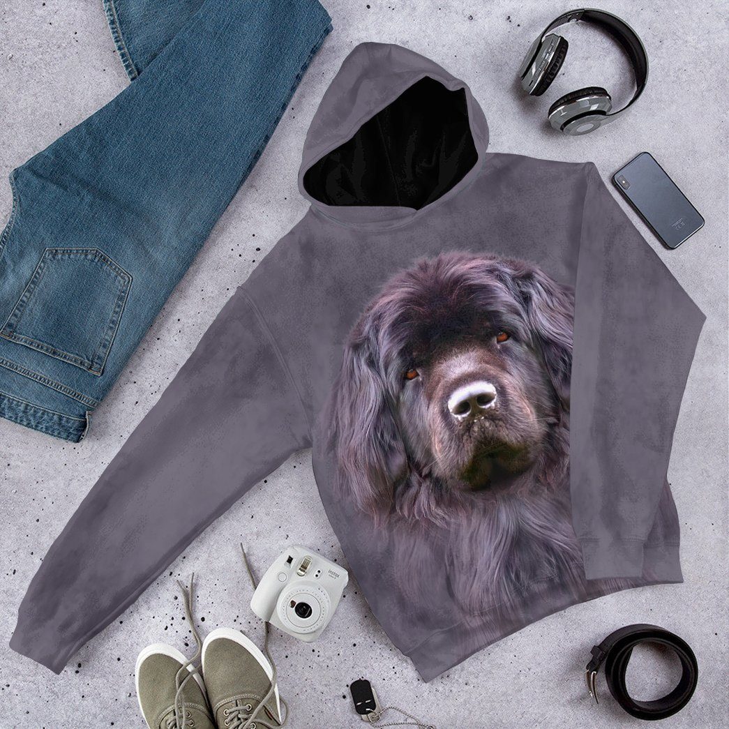 Gearhuman 3D Newfoundland Dog Tshirt Hoodie Apparel GV05033 3D Apparel