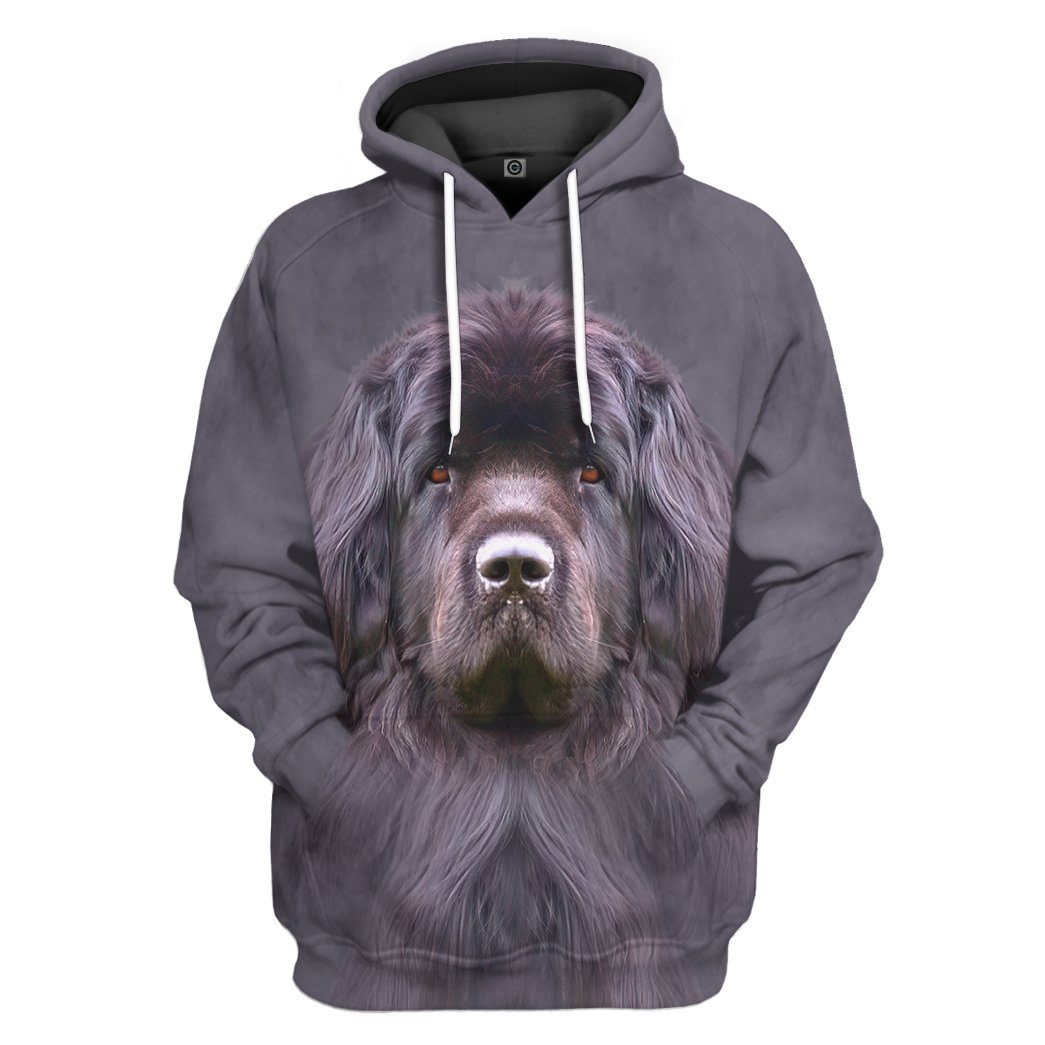 Gearhuman 3D Newfoundland Dog Tshirt Hoodie Apparel GV05033 3D Apparel Hoodie S