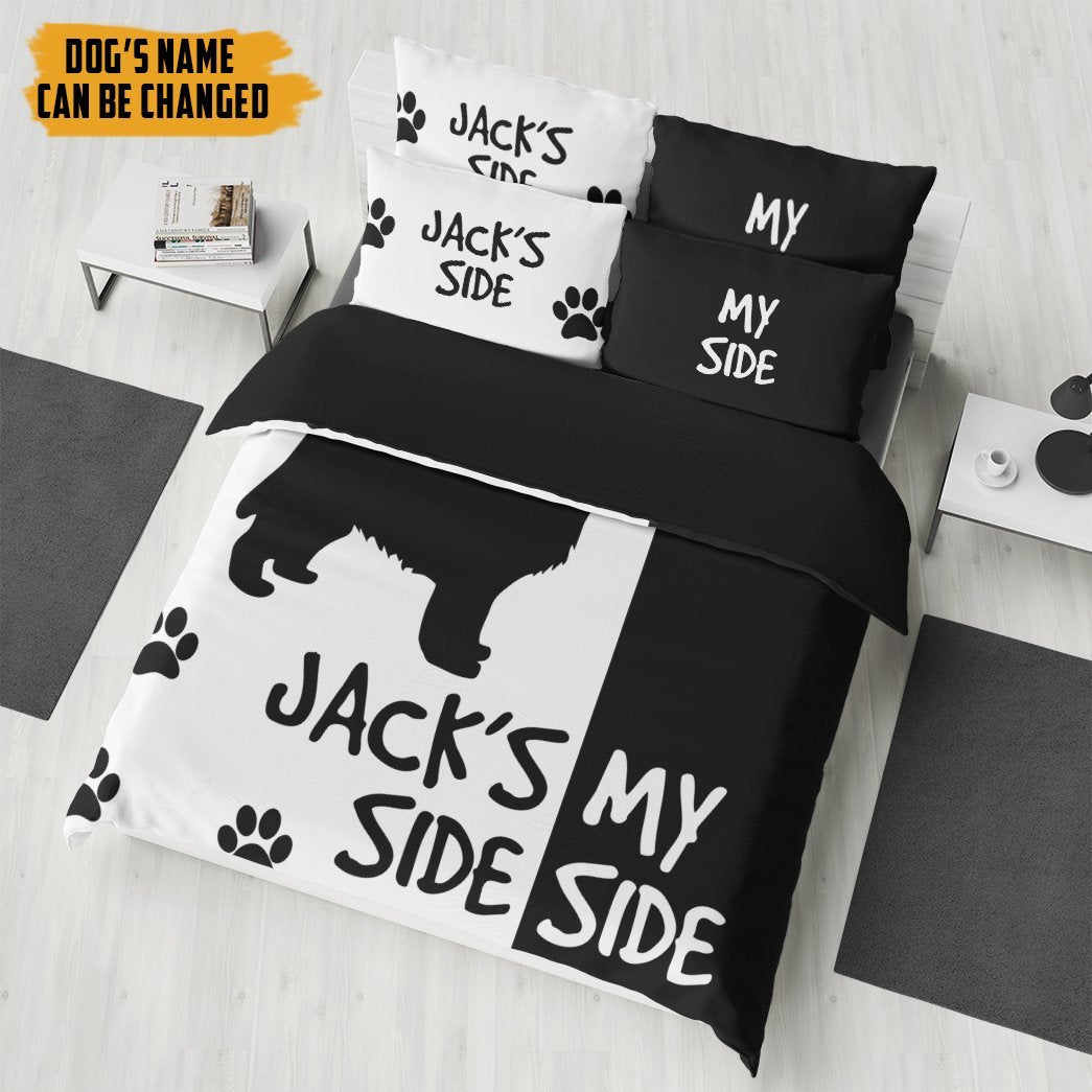Gearhuman 3D Newfoundland Dogs Side My Side Custom Name Bedding Set GW11036 Bedding Set