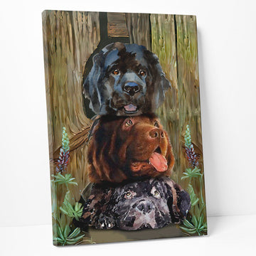 Gearhuman 3D Newfoundland Painting Canvas GK260112 Doormat