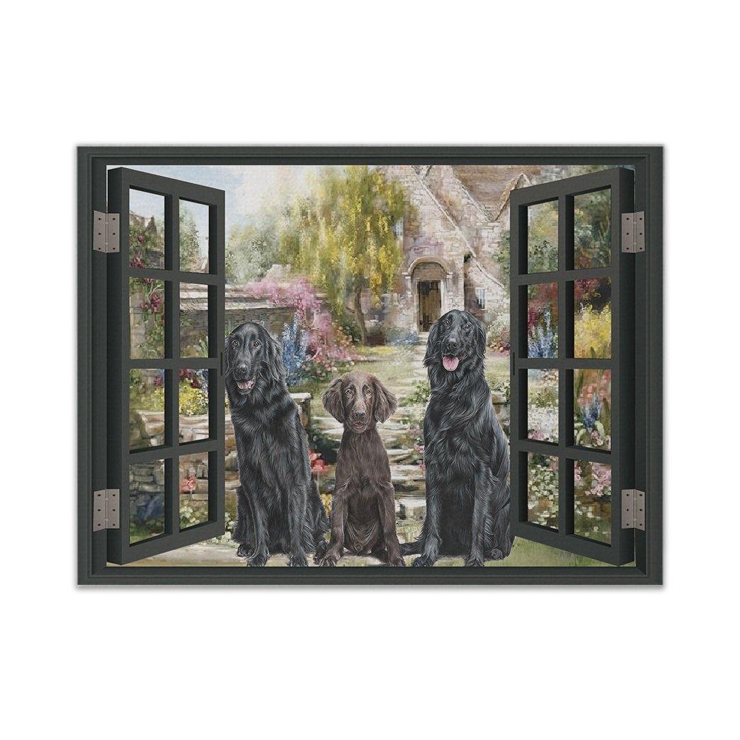 Gearhuman 3D Newfoundland Window Canvas GK250110 Canvas 1 Piece Non Frame M