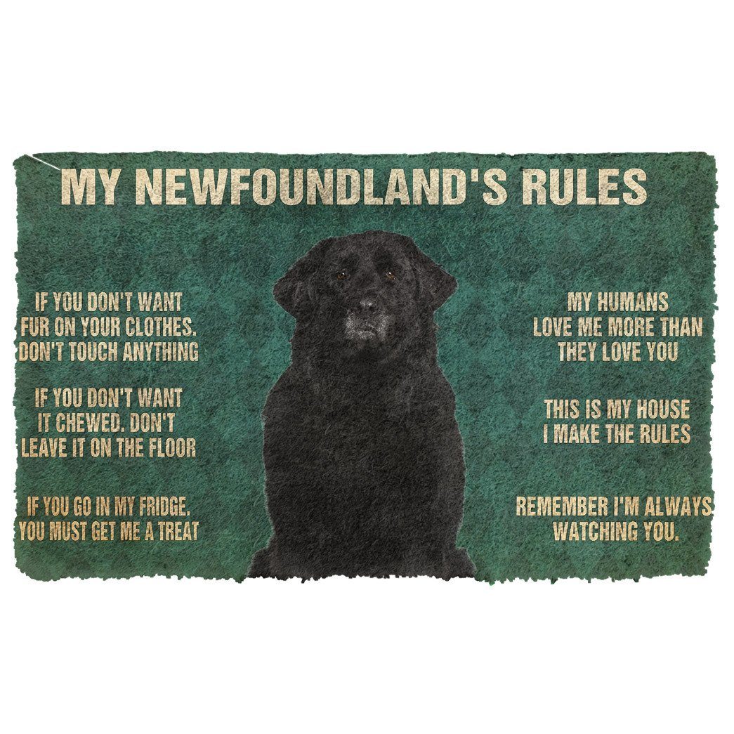 Gearhuman 3D Newfoundland's Rules Doormat GK250128 Doormat Doormat S(15,8''x23,6'')