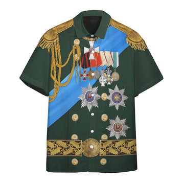 Gearhuman 3D Nicholas II Custom Short Sleeve Shirt GW171118 Short Sleeve Shirt Short Sleeve Shirt S 