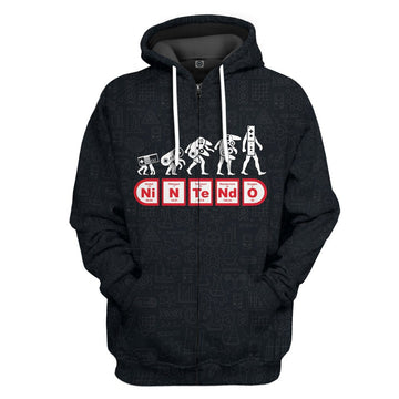 Gearhumans 3D Nintendo and Chemistry Custom Hoodie Apparel