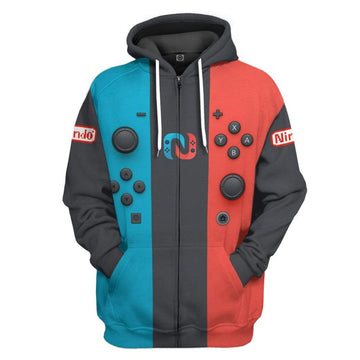 Gearhumans 3D Nintendo Switch Custom Hoodie Apparel