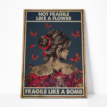 Gearhumans 3D Not Fragile Like A Flower Canvas