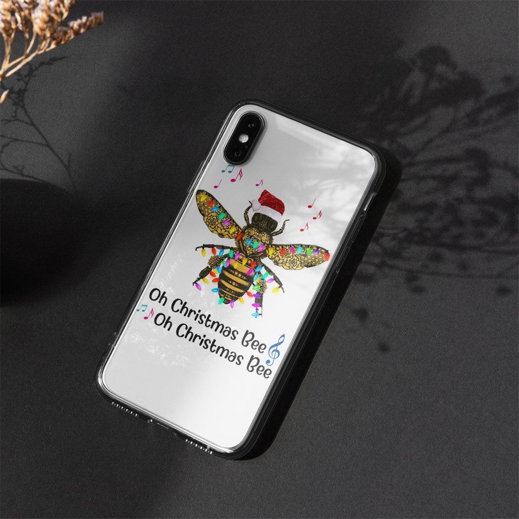 Gearhuman 3D Oh Christmas Bee Custom Glass Phone Case Cover GB241111 Glass Phone Case 
