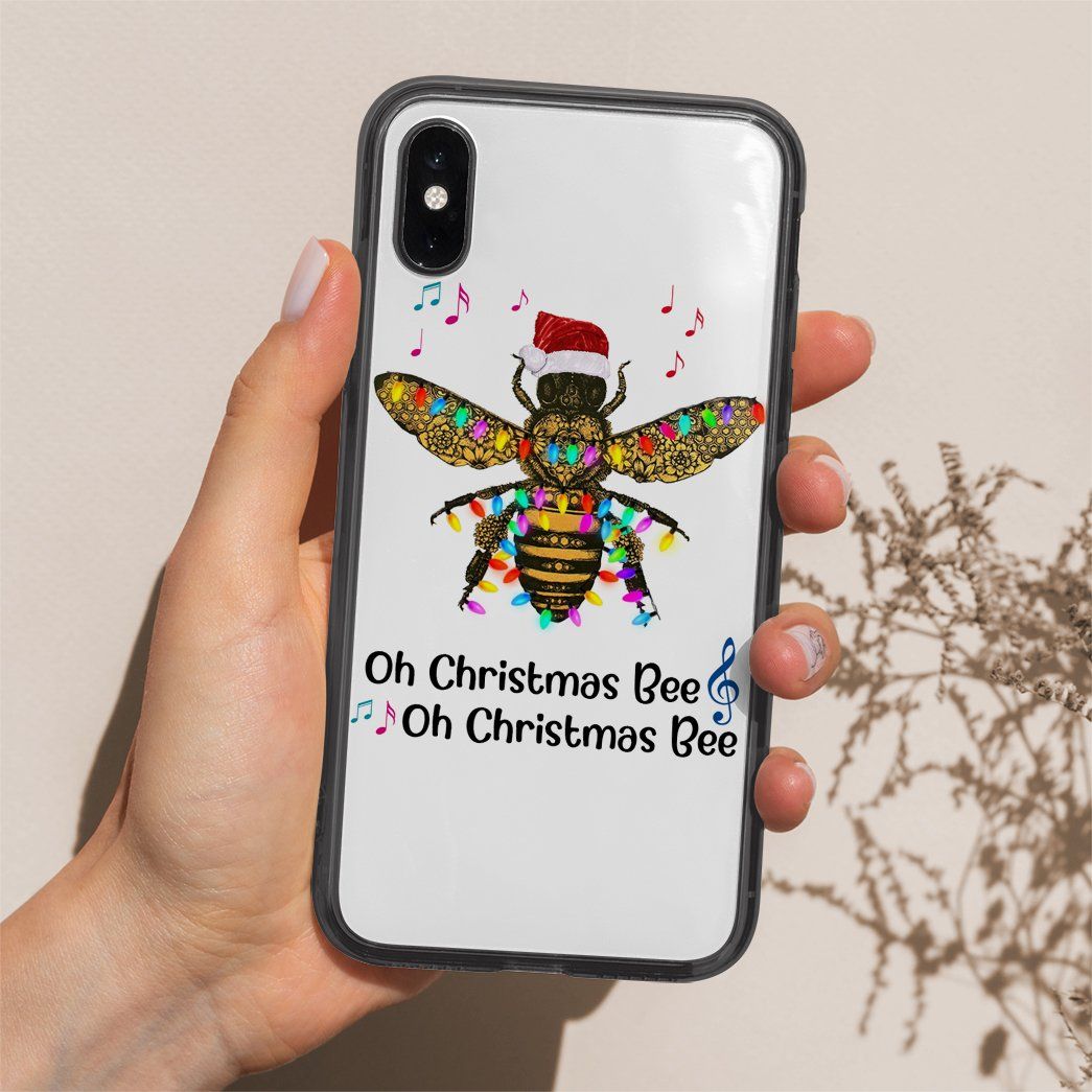 Gearhuman 3D Oh Christmas Bee Custom Glass Phone Case Cover GB241111 Glass Phone Case 
