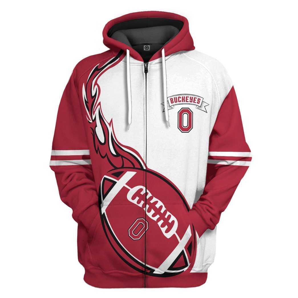 ohio gear Gearhumans 3D Ohio State Buckeyes Custom Tshirt Hoodie Apparel