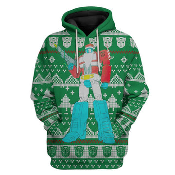 Gearhuman 3D Optimus Prime Ugly Christmas Sweater Custom Tshirt Hoodie Apparel GV291024 3D Apparel Hoodie S 