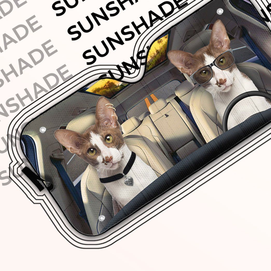 Gearhuman 3D Oriental Shorthair Cat Auto Car Sunshade GV03032 Auto Sunshade