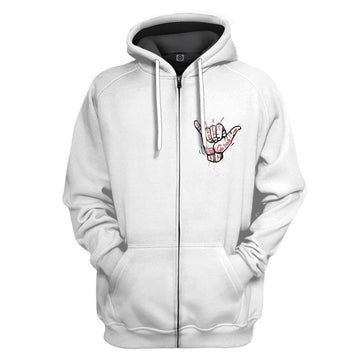 Gearhumans 3D Oss Armbar White Jiu Jitsu Custom Hoodie Apparel