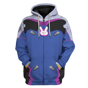 Gearhumans 3D Overwatch DVa Custom Hoodie Apparel