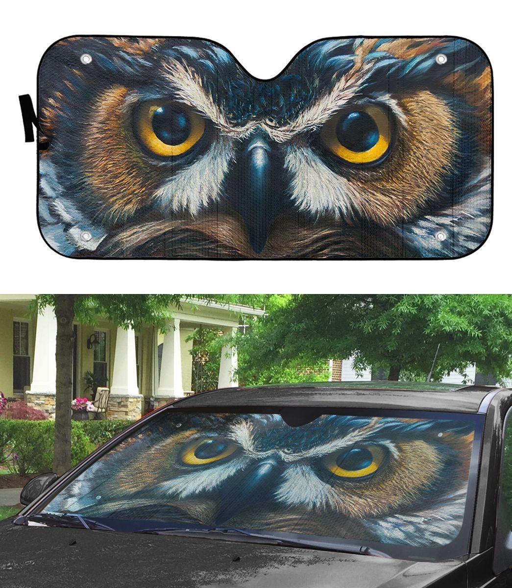 Gearhuman 3D Owl Eyes Car Sunshade ZK3006215 Auto Sunshade 