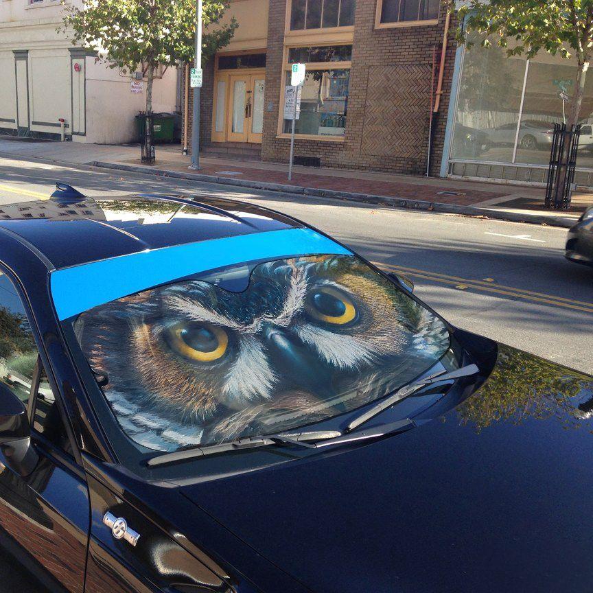 Gearhuman 3D Owl Eyes Car Sunshade ZK3006215 Auto Sunshade 