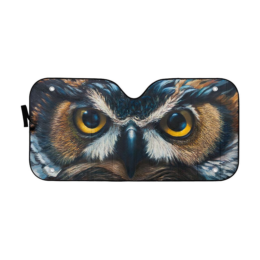 Gearhuman 3D Owl Eyes Car Sunshade ZK3006215 Auto Sunshade 57''x27.5'' 