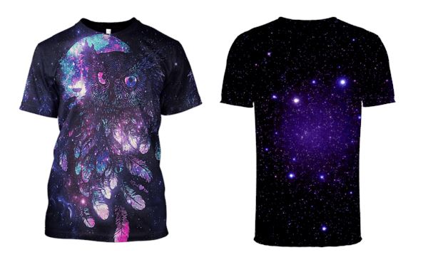 Gearhuman 3d Owl Galaxy Hoodies - T-Shirt Apparel HP101118 3D Custom Fleece Hoodies 