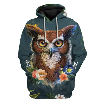 Gearhuman 3D Owl Of Spring Custom T-Shirts Hoodies Apparel AN-AT1202205 3D Custom Fleece Hoodies Hoodie S 