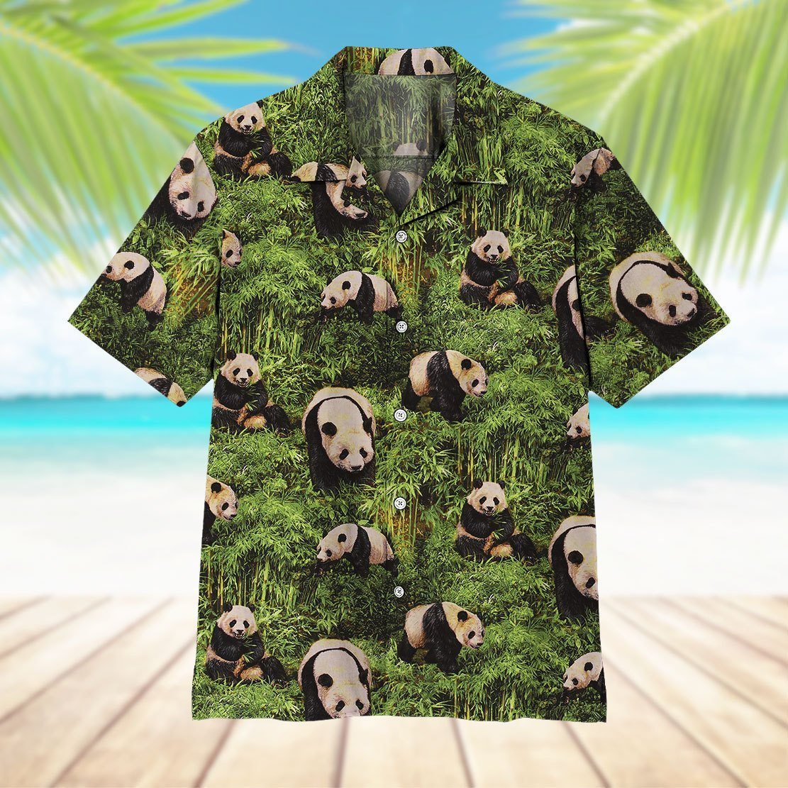 Gearhuman 3D Panda Hawaii Shirt ZZ2705216 Hawai Shirt 