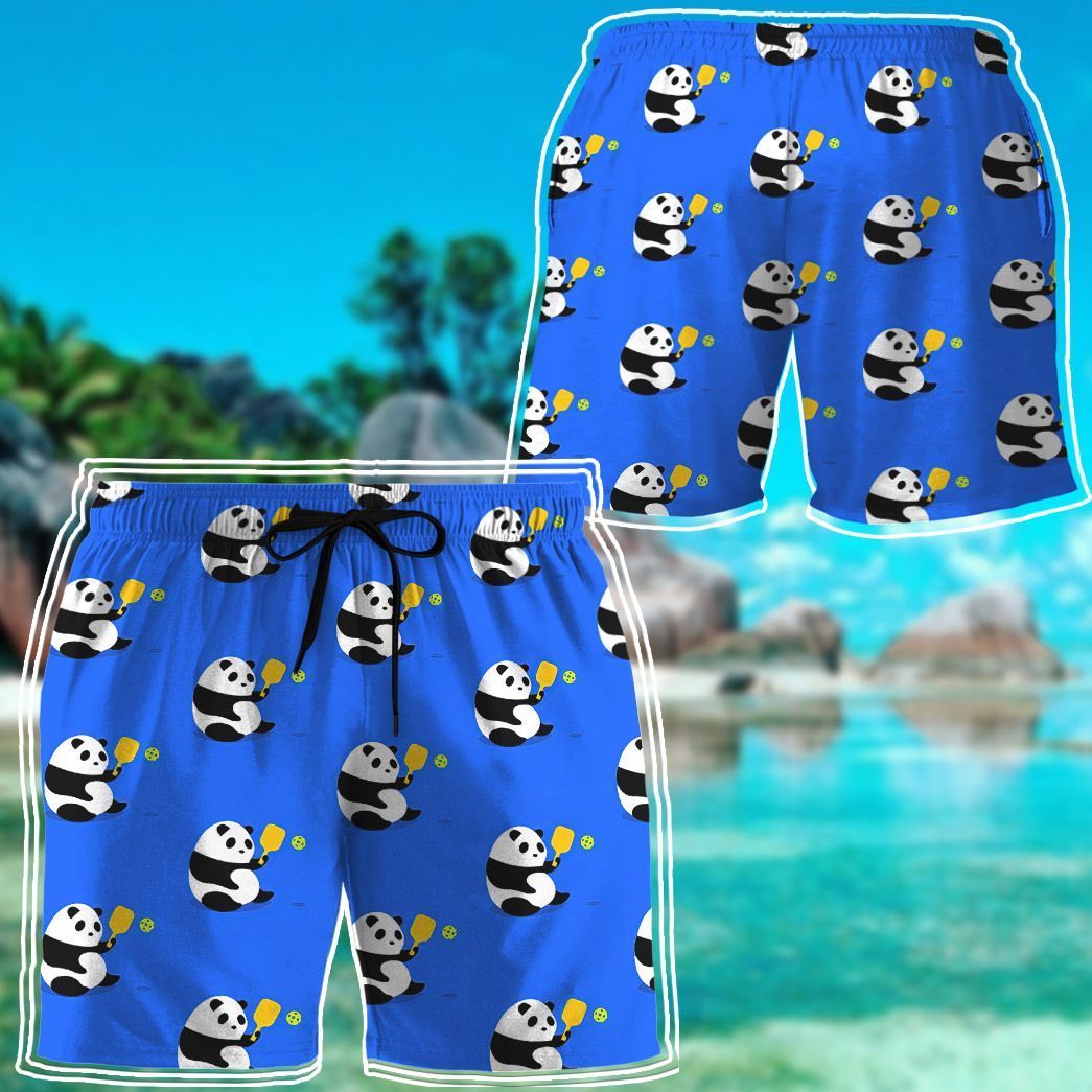 Gearhuman 3D Panda Pickleball Hawaii Shirt ZK0507212 Short Sleeve Shirt 