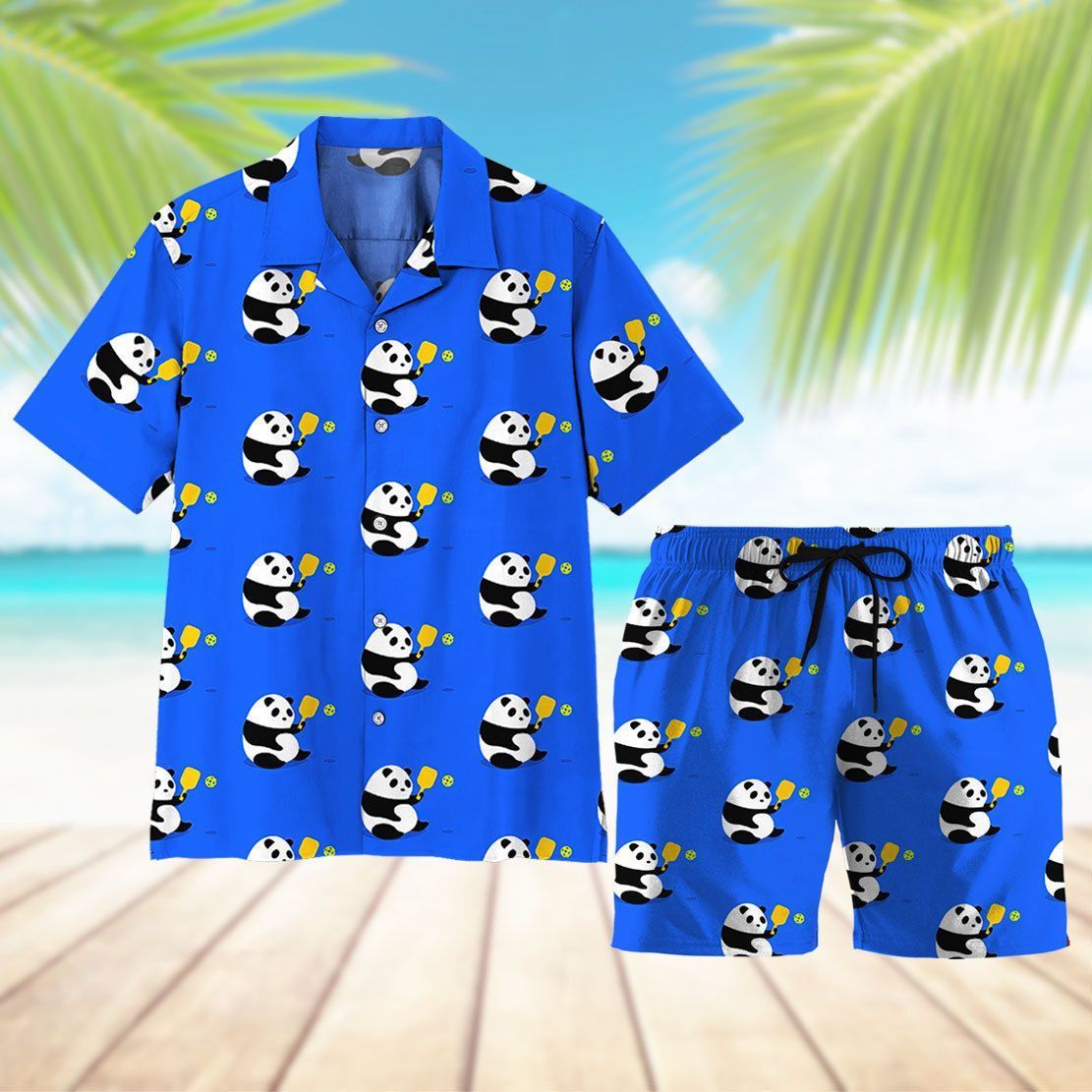 Gearhuman 3D Panda Pickleball Hawaii Shirt ZK0507212 Short Sleeve Shirt 