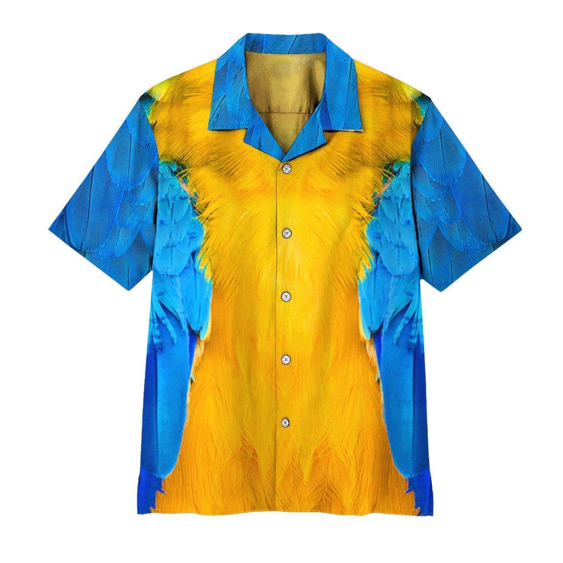 Gearhuman 3D Parrot Hawaii Shirt ZZ0406212 Hawai Shirt Short Sleeve Shirt S 