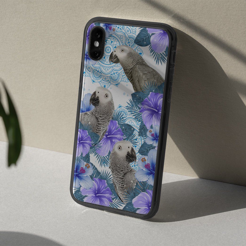 Gearhuman 3D Parrot Phonecase GB03031 Glass Phone Case