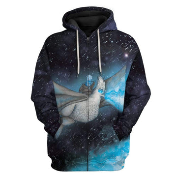 Gearhumans 3D Patrick King Riding Dragon Custom Hoodies Apparel