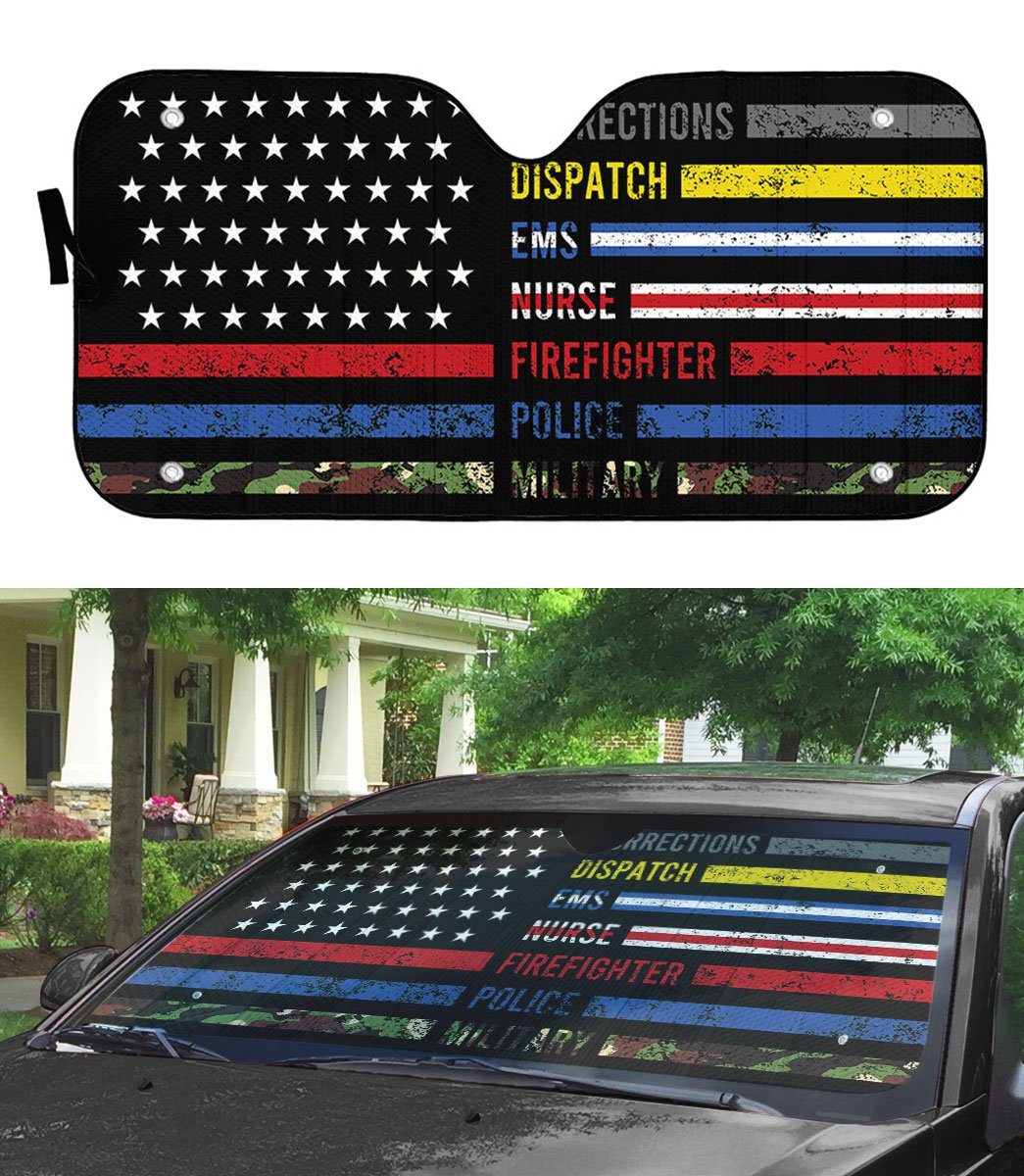 Gearhuman 3D Patriotic Support Appreciation Custom Car Auto Sunshade GW121014 Auto Sunshade 