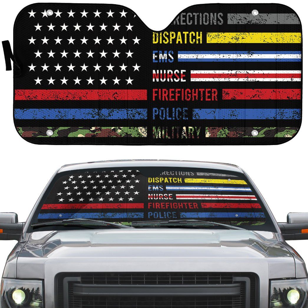 Gearhuman 3D Patriotic Support Appreciation Custom Car Auto Sunshade GW121014 Auto Sunshade 