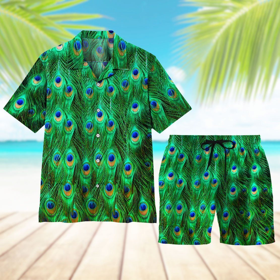 Gearhuman 3D Peacock Hawaii Shirt ZZ0706214 Hawai Shirt 